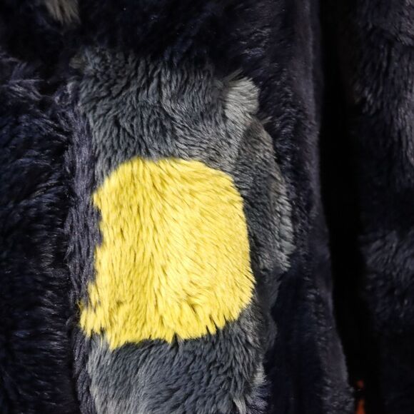 Suziklo Vintage Y2K Blue Spotted Fuzzy Trench Coat Opera Size Large/XL - Picture 7 of 13